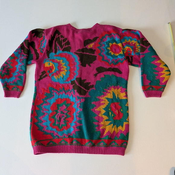 Vintage Adrienne Vittadini Cotton Cardigan Multi Colors - Picture 4 of 12